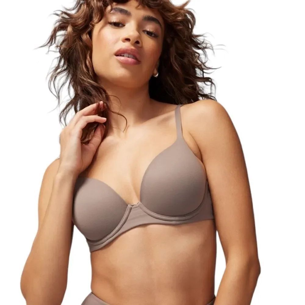 Soma Embraceable Perfect Coverage bra size 34B mocha taupe